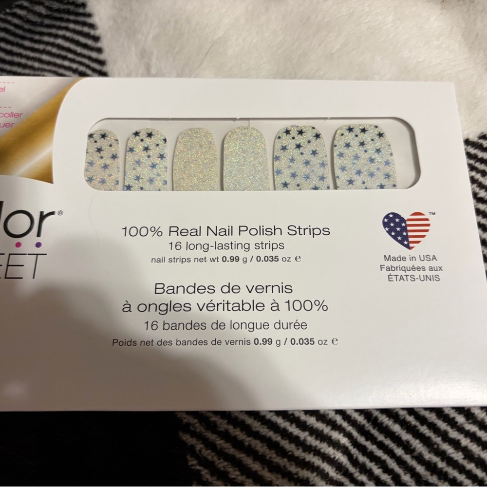 Color Street Silver Star Nail Strips UNDER THE STARS